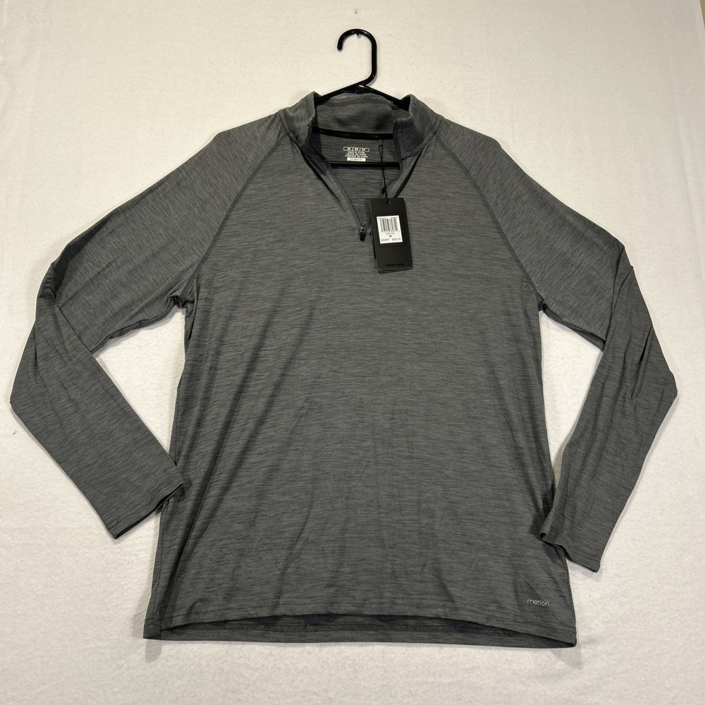 Motion Shop Hiker 1/4 Zip Mens Medium Activewear Pullover Gray AM33KT015